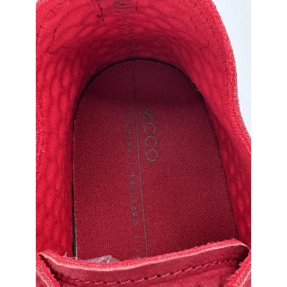 ECCO Therap Shoes Womens 41 Red Nubuck Honeycomb Chunky Platform Sneakers